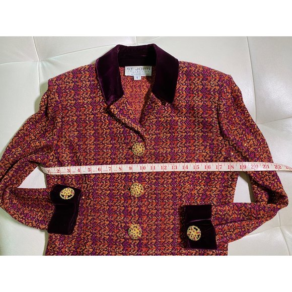 St John 2pc Tweed Jacket/Skirt Suit , Size M. - Picture 4 of 7